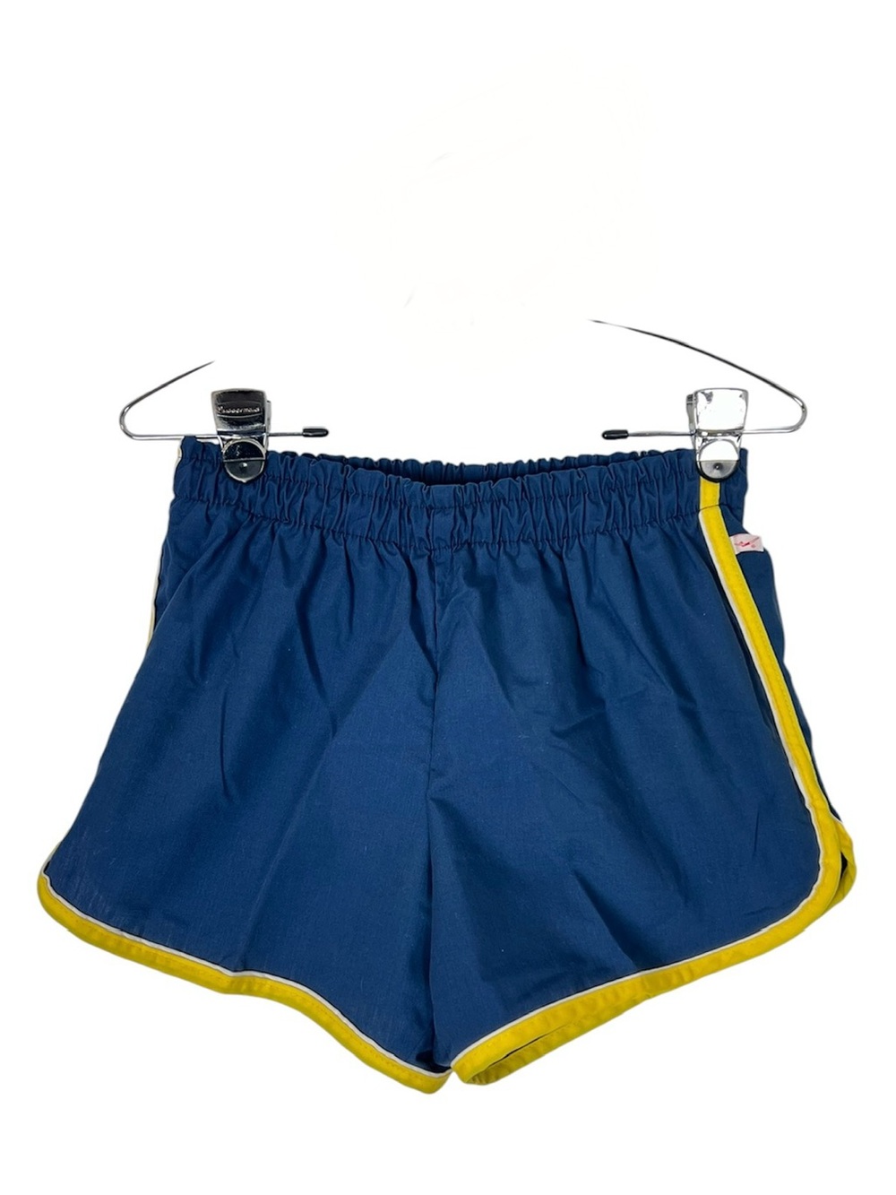 Vintage Jantzen Mens Navy Blue Yellow Stripe Running Shorts Made in USA Size 36